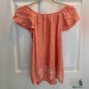 Alya | Tops | Alya Peach Peasant Top